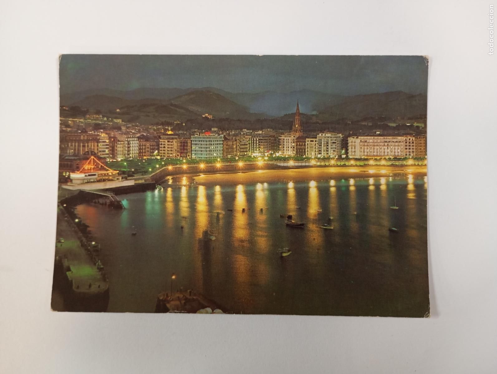 Postales: POSTAL DE SAN SEBASTI&Aacute;N. VISTA NOCTURNA. TDKP26Z3