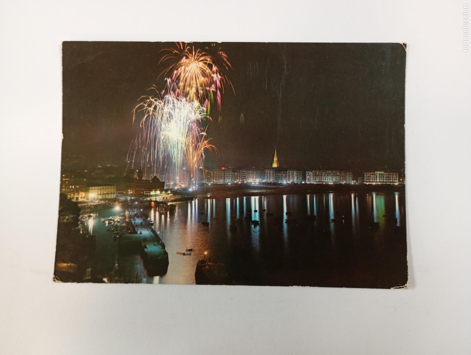 Postales: POSTAL DE SAN SEBASTI&Aacute;N. VISTA NOCTURNA. TDKP26Z3