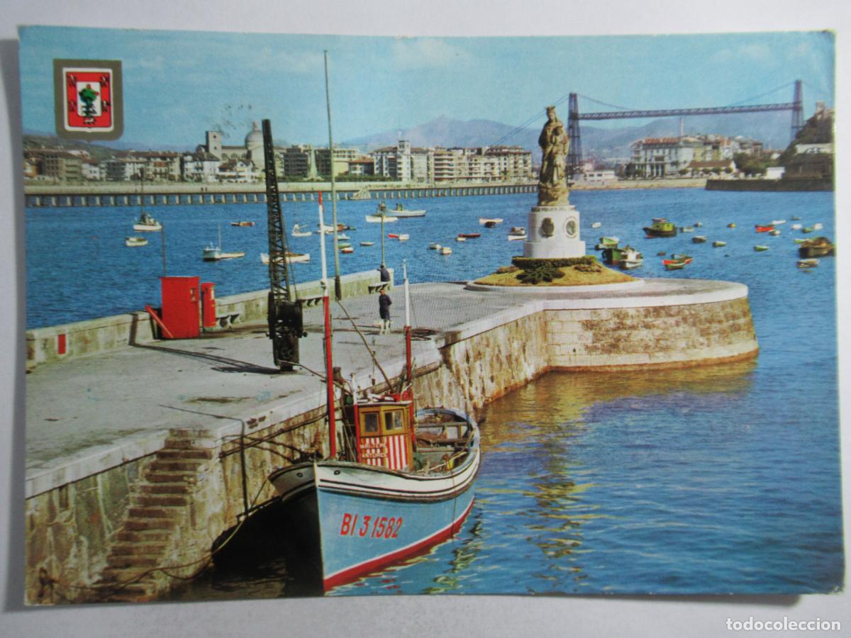 Postales: Santurce (Vizcaya) - Monumento a la Virgen del Carmen - Escrita