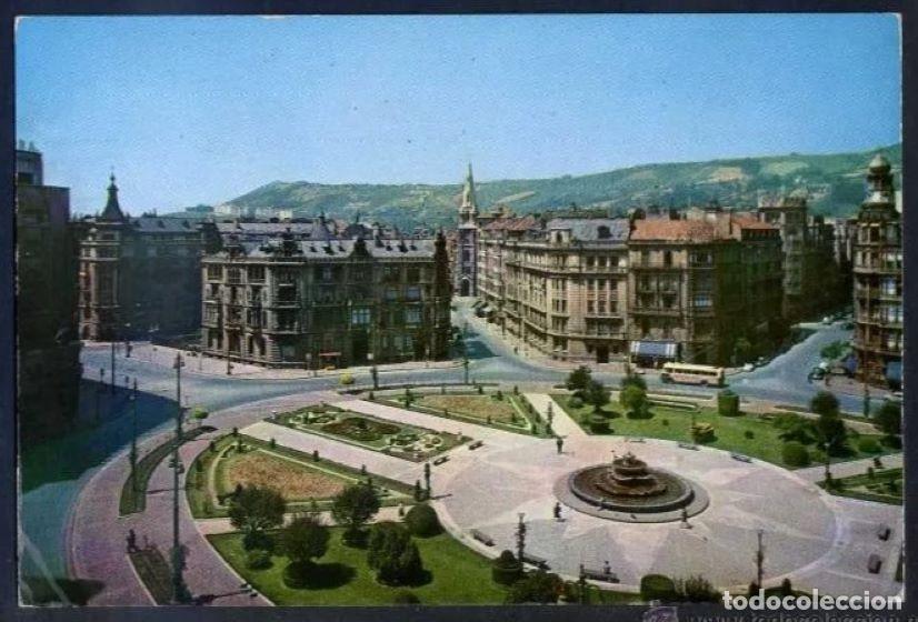 Postkarten: Bilbao. *Plaza...* Circulada 1962, Alcance Norte.