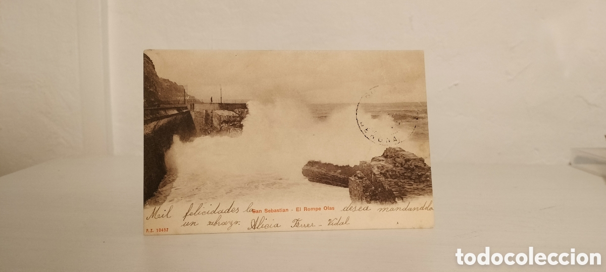 Postales: San Sebasti&aacute;n, El rompe olas - Foto 1