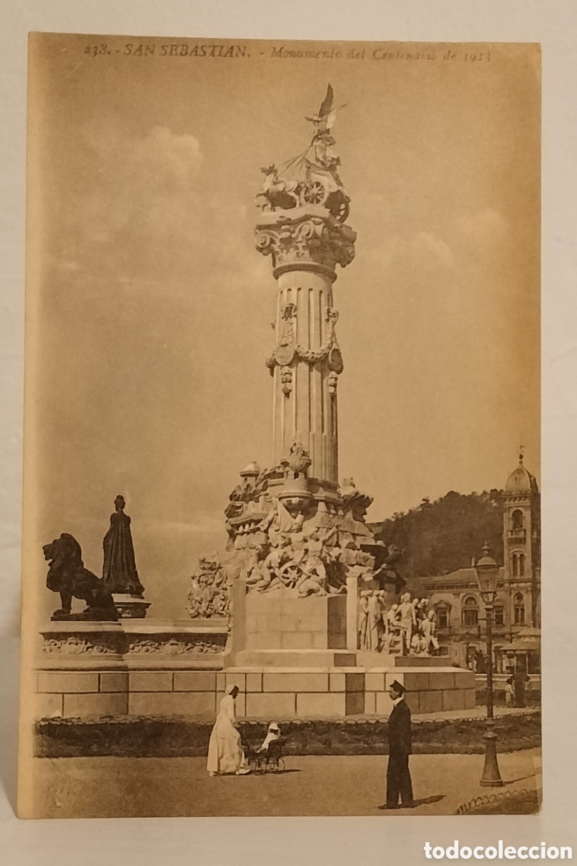 Postales: San Sebasti&aacute;n, monumento del centenario de 1913 - Foto 1