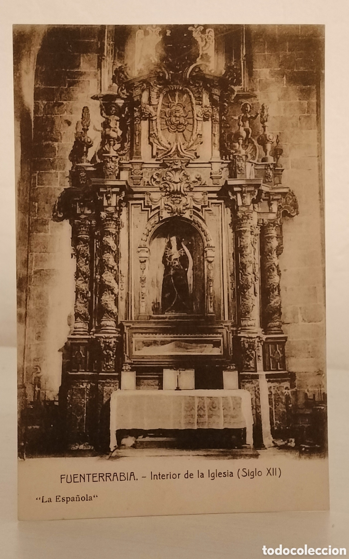 Postales: Fuenterrabia, interior de la iglesia - Foto 1