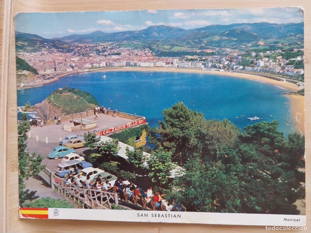 Postales: SAN SEBASTIAN DESDE IGUELDO ED FOURNIER A&Ntilde;O 1965 ANIMADA