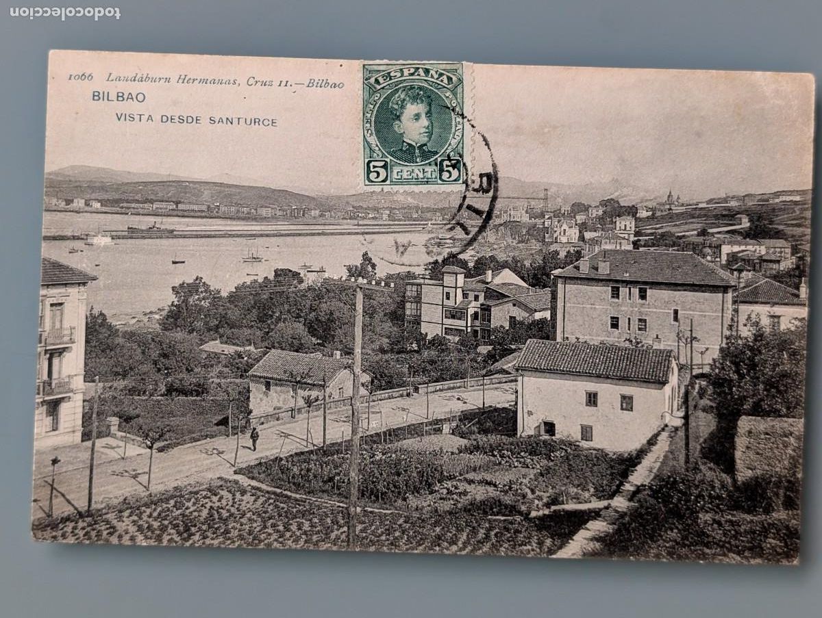 Postcards: POSTAL BILBAO N&ordm; 1066 VISTA DESDE SANTURCE LANDABURU HERMANAS PORTUGALETE VIZCAYA PERFECTA CONSERV
