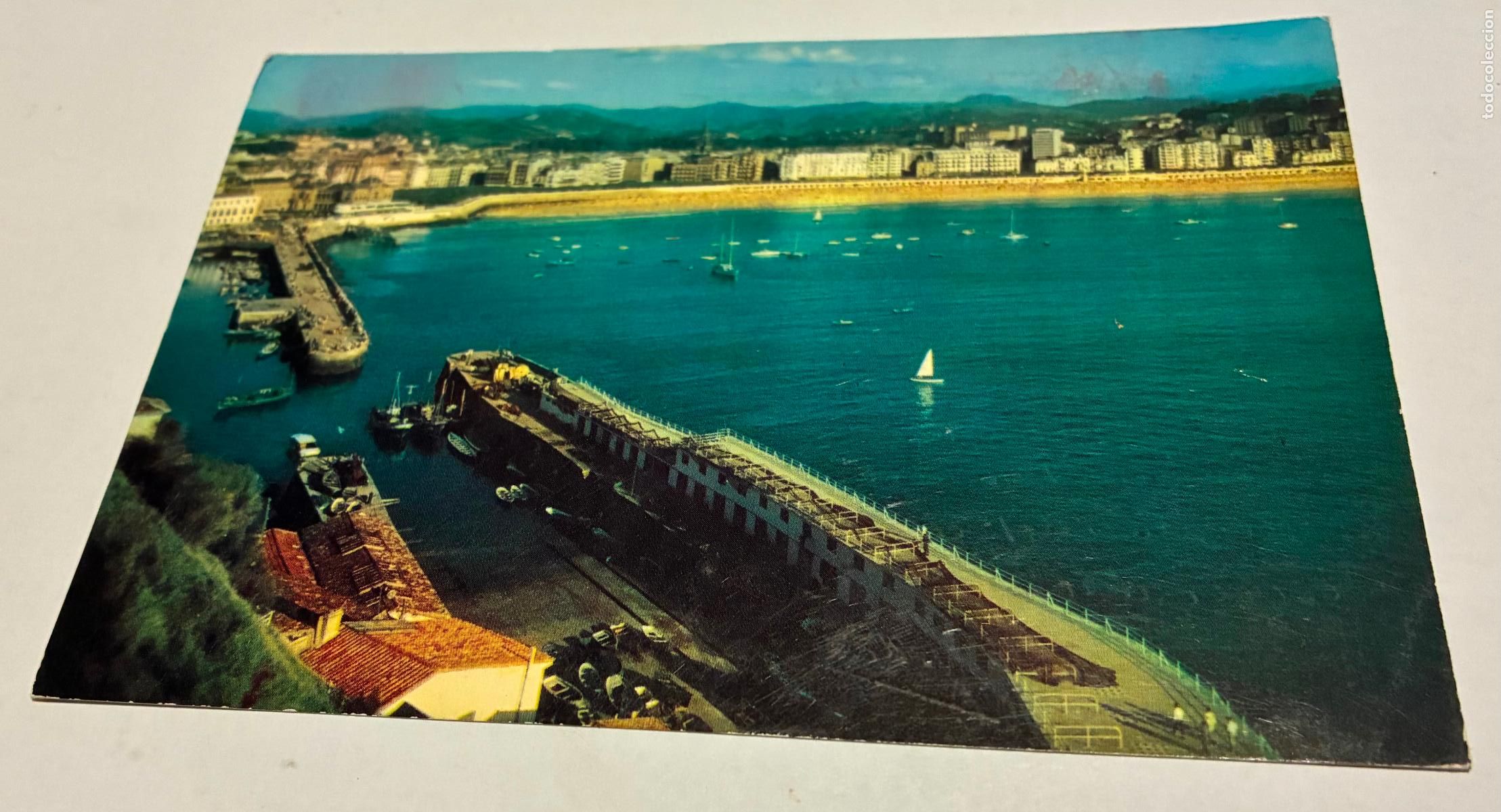 Postales: POSTAL SAN SEBASTIAN Vista parcial del Monte Urgull