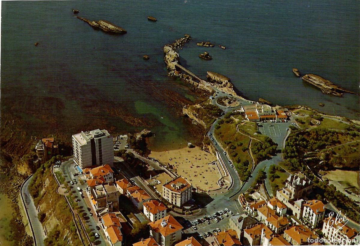 Postales: N&ordm; 4683-BIARRITZ. Vue G&eacute;n&eacute;rale sur le Rocher de la Vierge. Pa&iacute;s Vasco. Sin circular. ED. ELC&Eacute;COLOR
