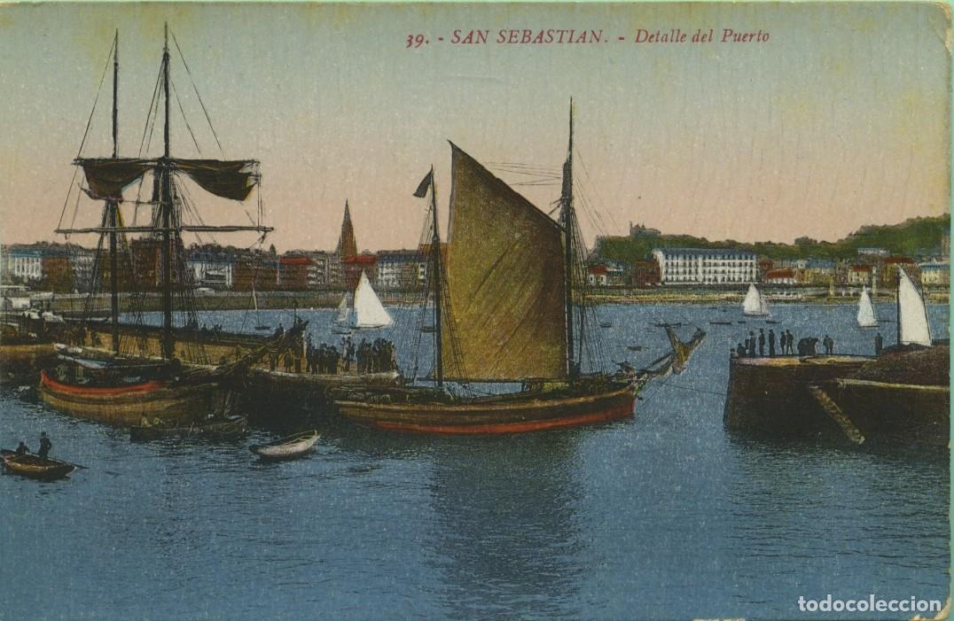 Postales: N&ordm; 39-SAN SEBAST&Iacute;AN. Detalle del Puerto. Pa&iacute;s Vasco. Sin circular. ED. FOTO EDITOR GREGORIO G. GALAR
