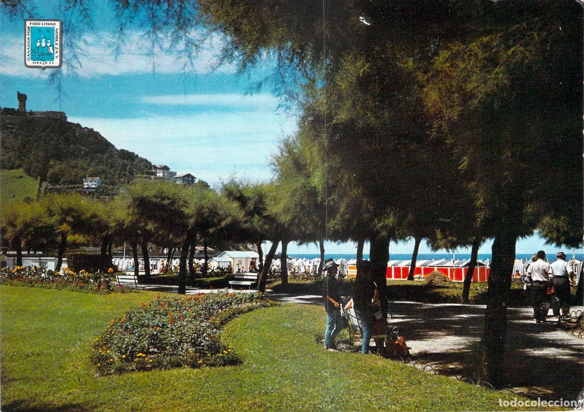 Postales: Postal de los Jardines de Ondarreta en San Sebasti&aacute;n