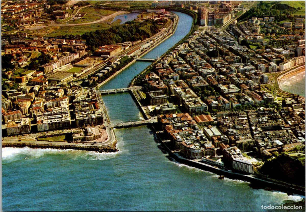 Postales: San Sebasti&aacute;n - Vista a&eacute;rea - Manipel 105 - 149x103mm - Campo de Futbol - Antiguo Atocha