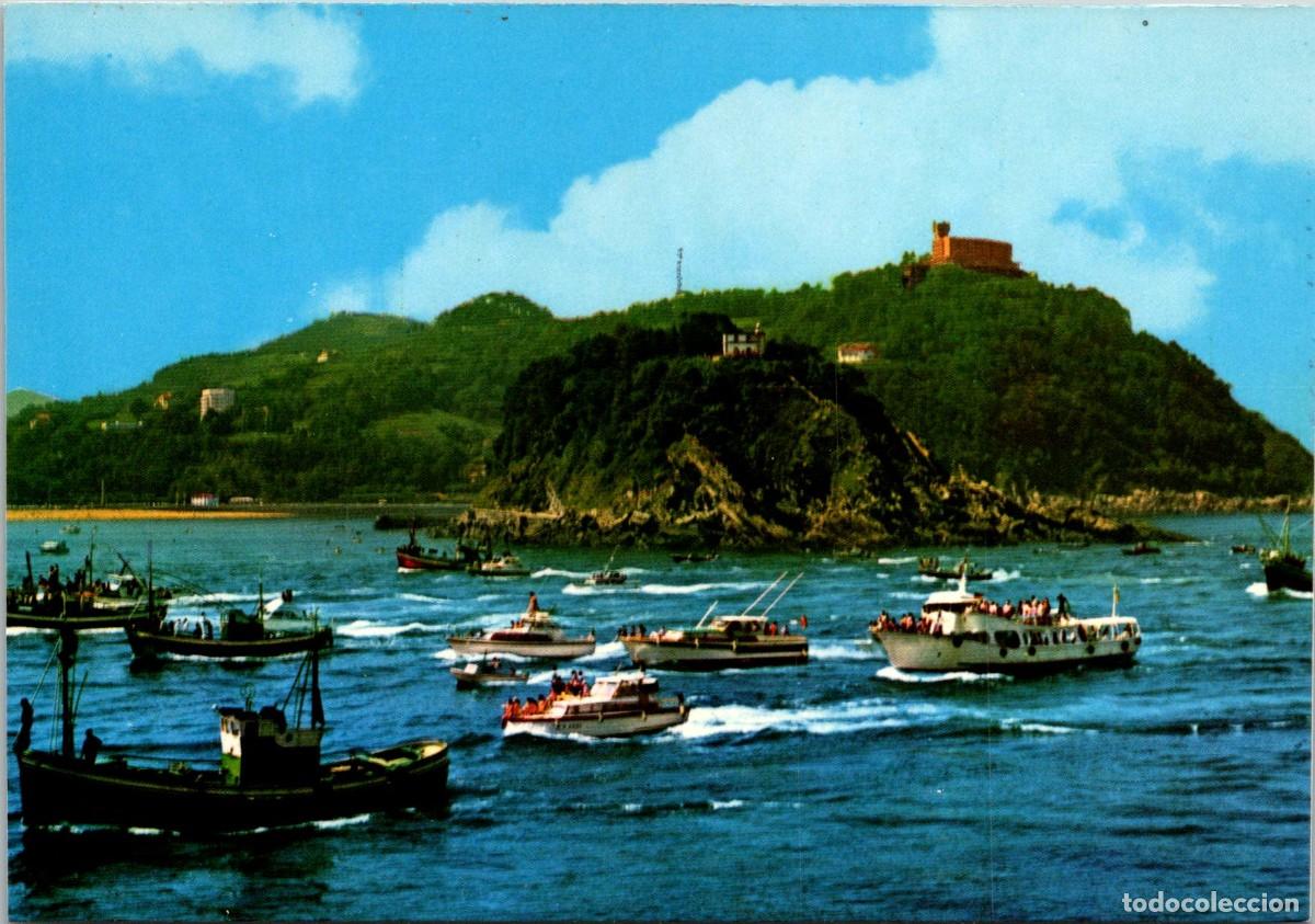 Postales: San Sebasti&aacute;n - Regreso de los barcos despu&eacute;s de la regata - Galarza 110 - 148x103mm