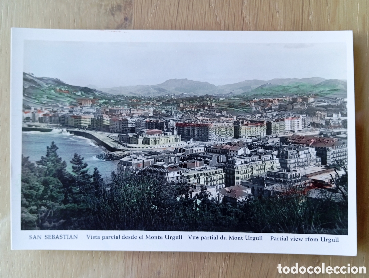 Postales: POSTAL SAN SEBASTI&Aacute;N VISTA PARCIAL DESDE EL MONTE URGULL MANIPOL SIN CIRCULAR