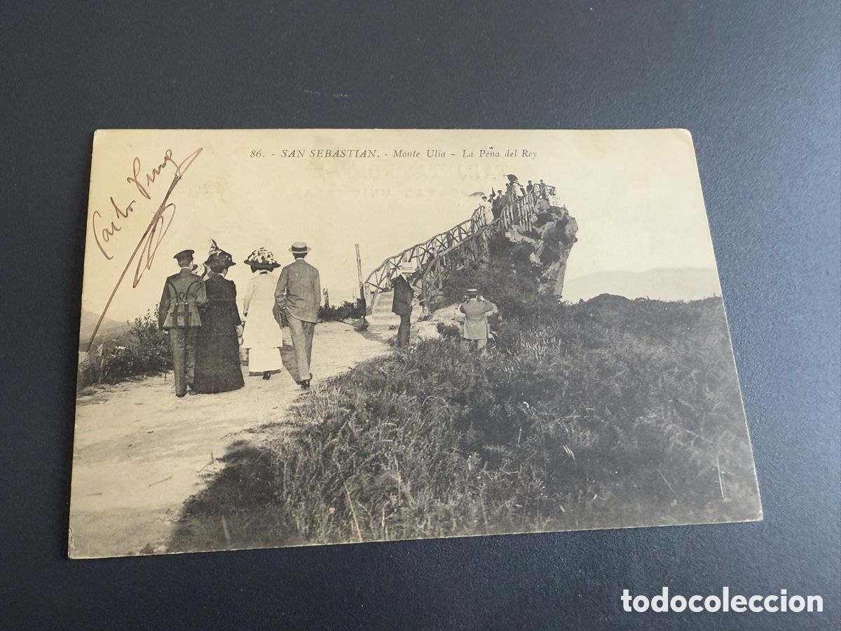 Postales: Postal. SAN SEBASTI&Aacute;N. Monte Ulia. La Pe&ntilde;a del Rey