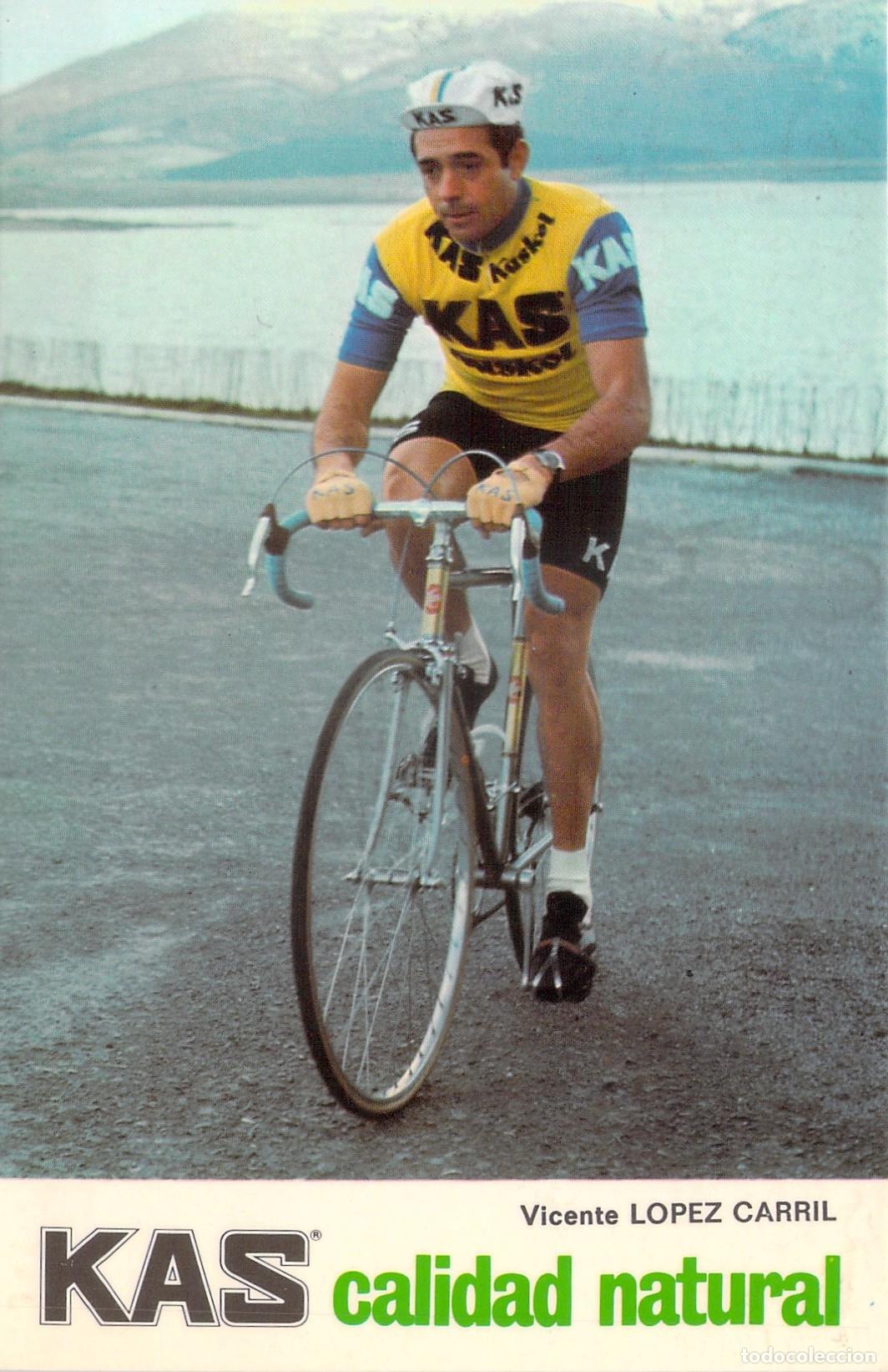 Postales: Postal Vicente L&oacute;pez Carril Ciclismo Equipo KAS Publicidad