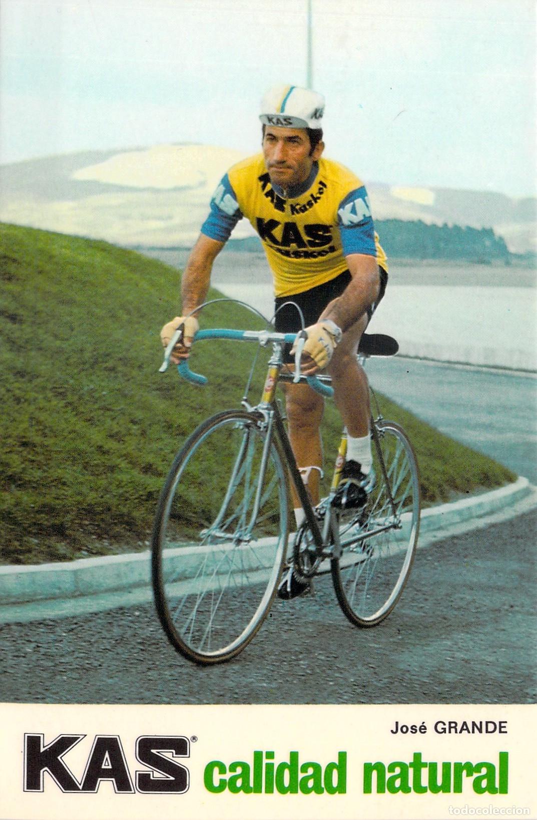 Postales: Postal Ciclismo Equipo KAS Jos&eacute; Grande Publicidad Bitter KAS