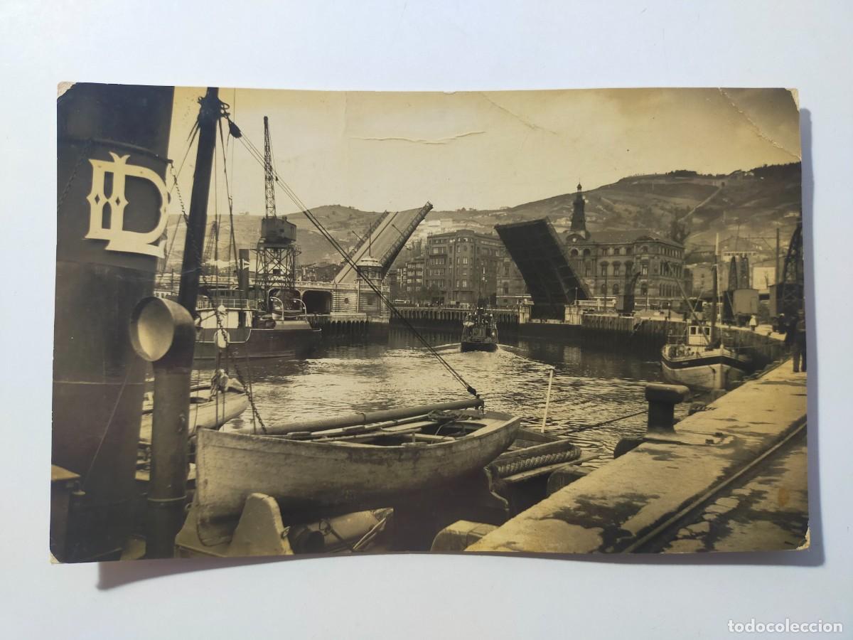 Postales: Tarjeta Postal BILBAO: R&iacute;a y Puente General Mola - Ed. DARVI - Escrita