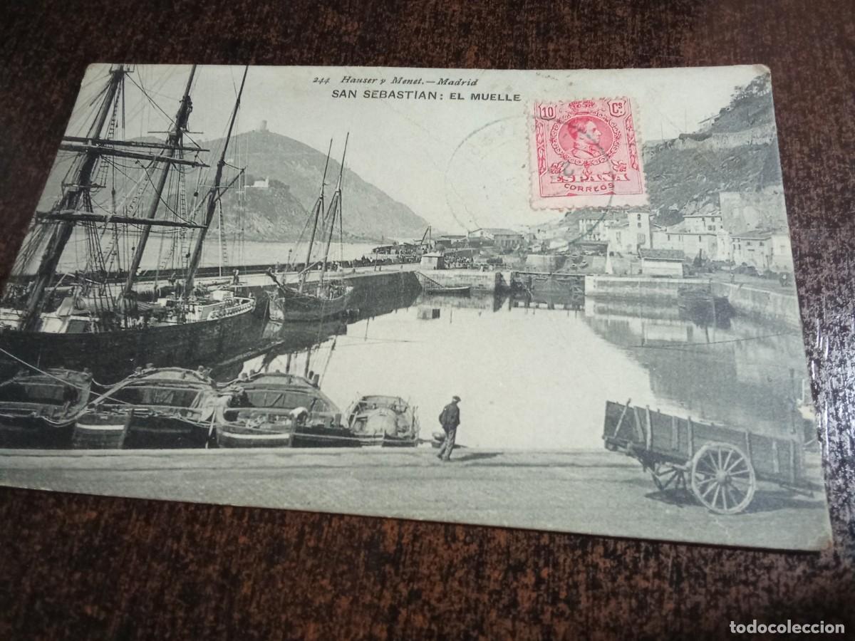 Postales: San Sebastian: El Muelle.Hauser y Menet.