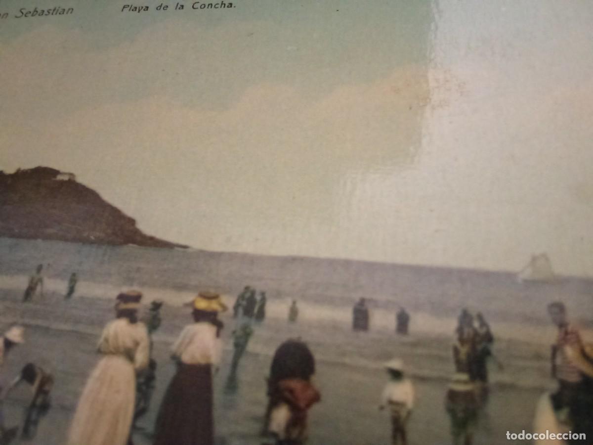 Postales: San Sebastian.Playa de la Concha. - Foto 2
