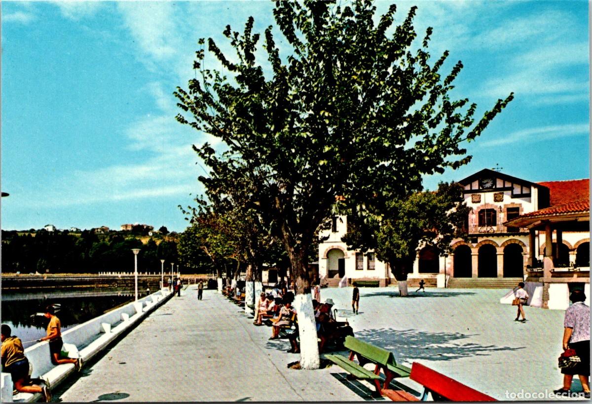 Postales: Plencia - Plaza del Ayuntamiento - Beascoa 7263 -Ex. San Cayetano- 149x101mm-Ni&ntilde;os pescando con ca&ntilde;a