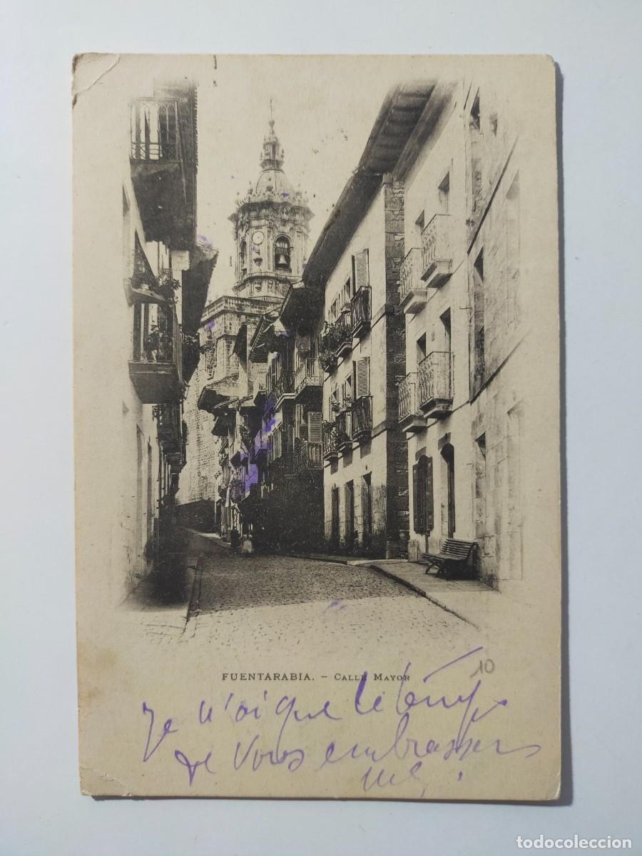 Postales: Tarjeta Postal FUENTERRABIA (Guip&uacute;zcoa): Calle Mayor - Circulada