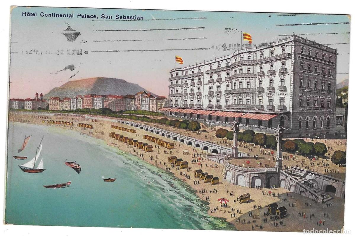Postales: Postal San Sebasti&aacute;n. Hotel Continental Palace. ref. 74-700