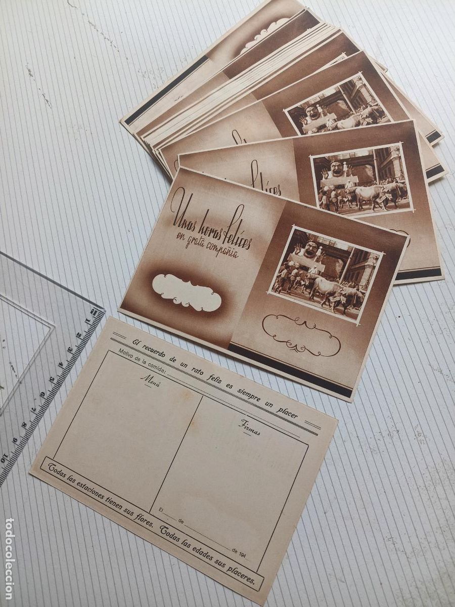 Postales: Tema Vasco, Bilbao. Gigantes. Lote Felicitacines a&ntilde;os 30-40. 27 Tarjetas recuerdo de comida