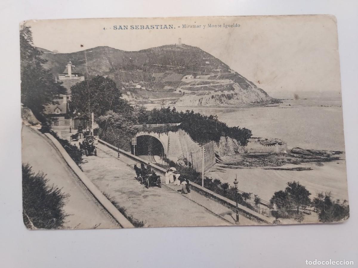 Postales: POSTAL SAN SEBASTIAN MIRAMAR Y MONTE IGUELDO. SIN CIRCULAR. GALARZA GONZALEZ 4