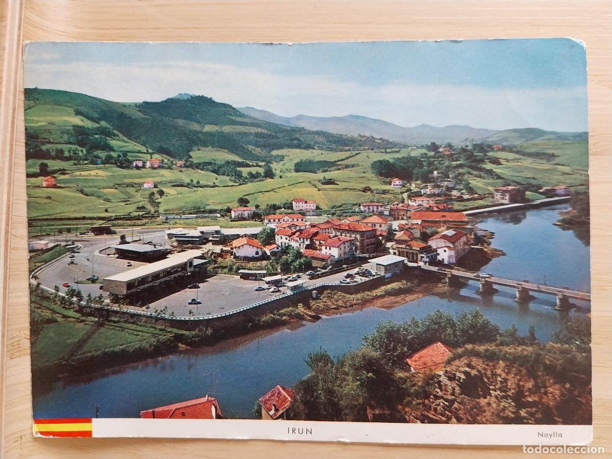 Postales: IRUN NAYLLA PUEBLO ED FOURNIER A&Ntilde;O 1965 SC ORIGINAL ALGO SOBADA