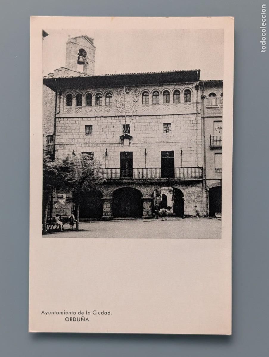 Postales: POSTAL ORDU&Ntilde;A AYUNTAMIENTO DE LA CIUDAD VIZCAYA ED HUECOGRABADO FOURNIER PERFECTA CONSERVACION