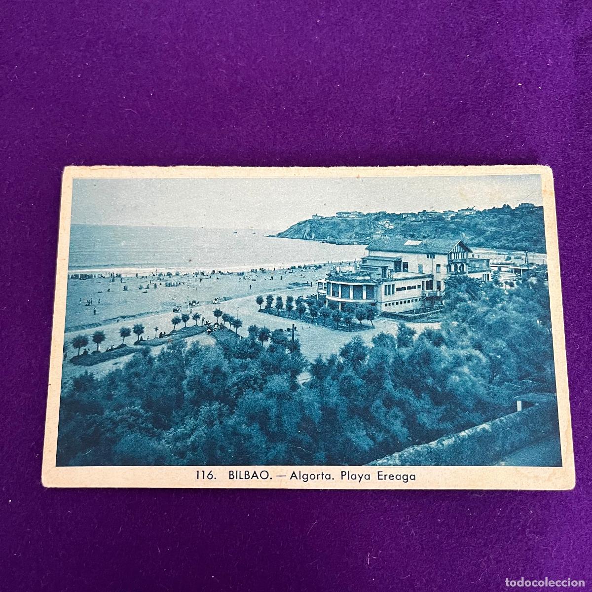 Postales: POSTAL DE ALGORTA (VIZCAYA). PLAYA EREAGA.