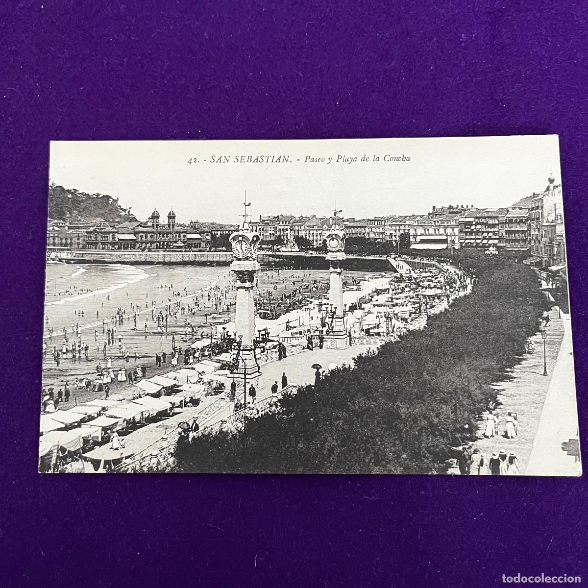 Postales: POSTAL DE SAN SEBASTIAN (GUIPUZCOA). PASEO Y PLAYA DE LA CONCHA.