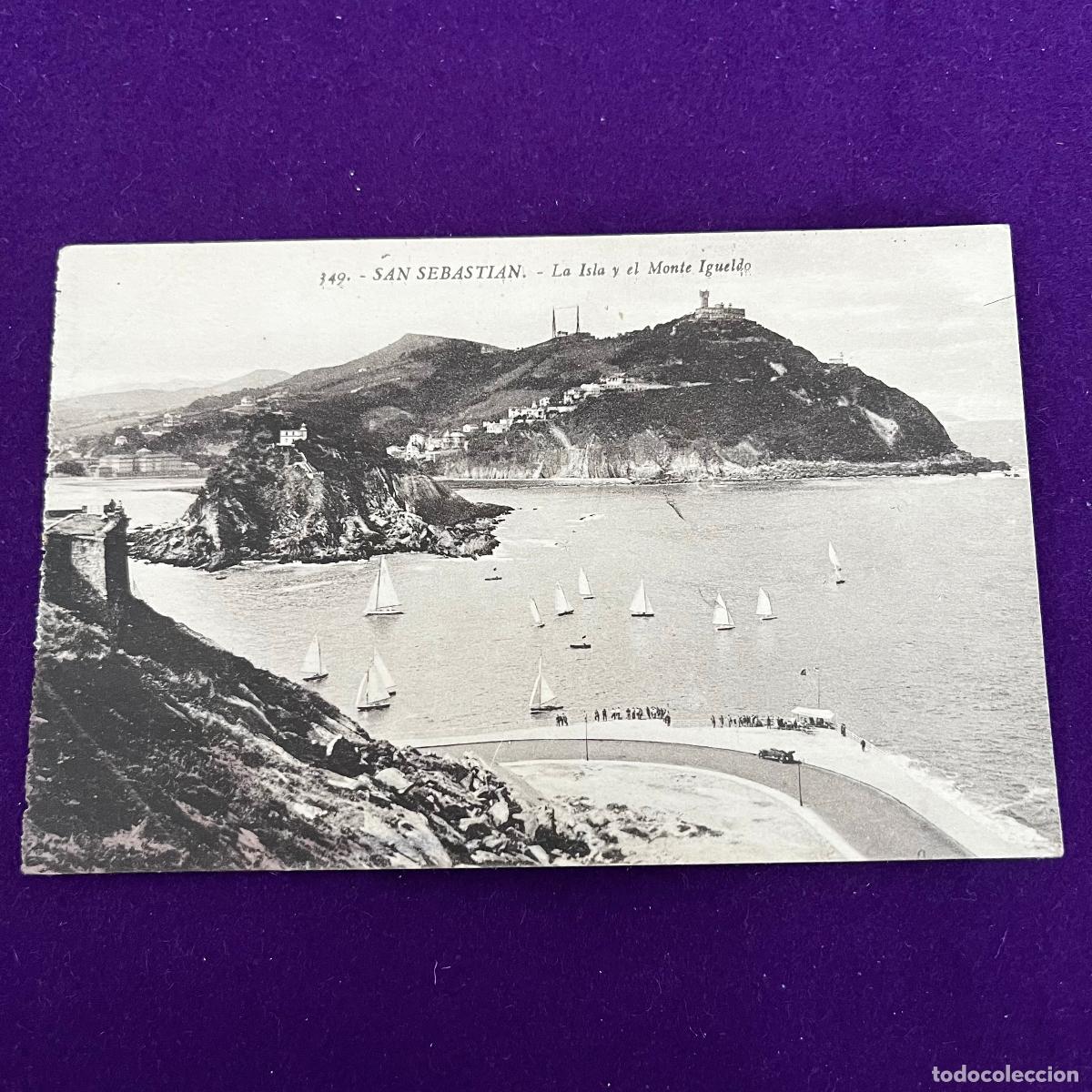 Postales: POSTAL DE SAN SEBASTIAN (GUIPUZCOA). LA ISLA Y EL MONTE IGUELDO.