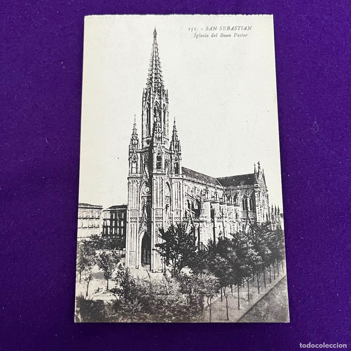 Postales: POSTAL DE SAN SEBASTIAN (GUIPUZCOA). IGLESIA DEL BUEN PASTOR.