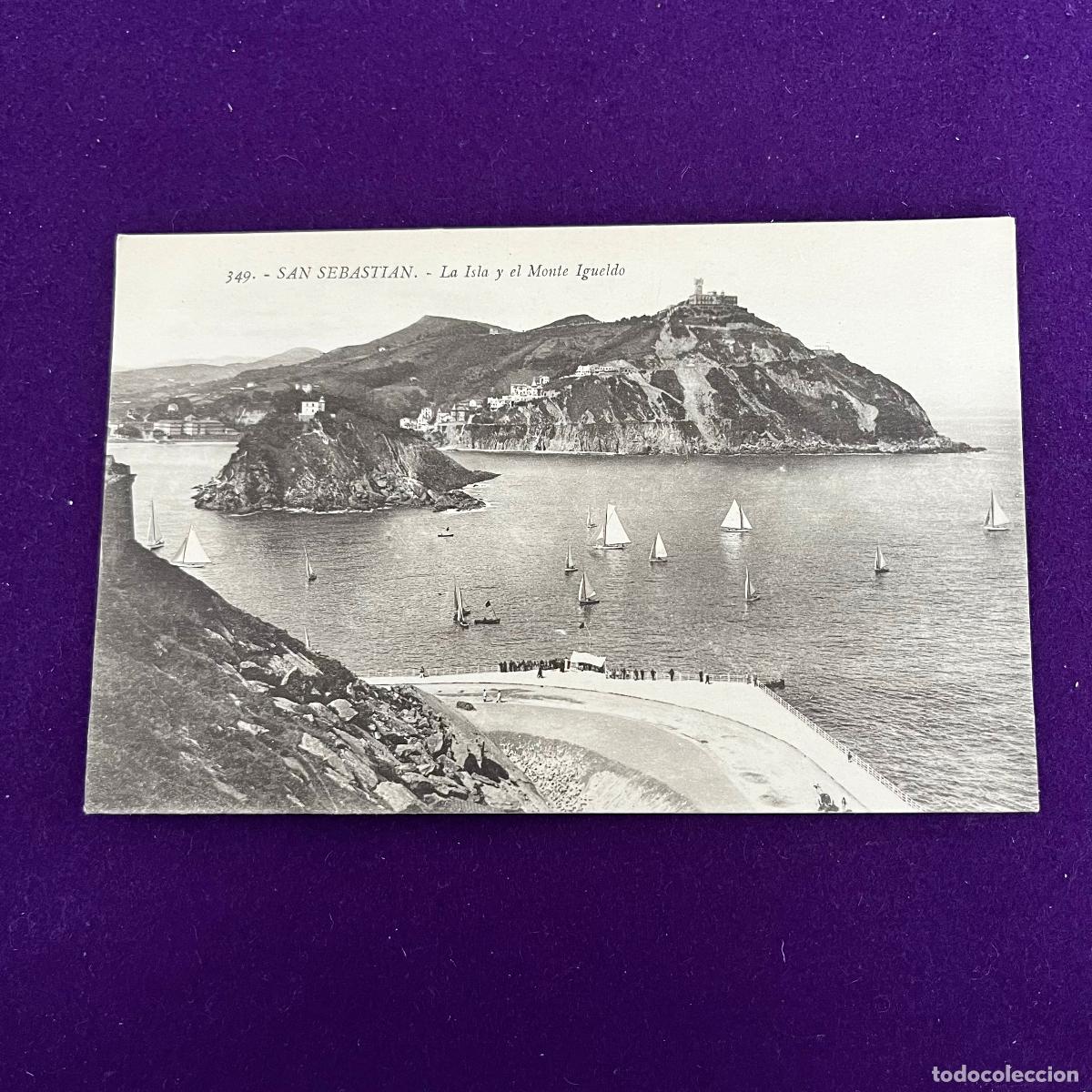 Postales: POSTAL DE SAN SEBASTIAN (GUIPUZCOA). LA ISLA Y EL MONTE IGUELDO.