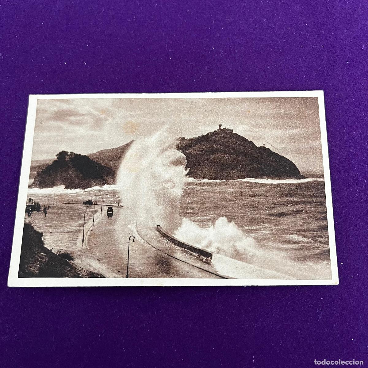 Postales: POSTAL DE SAN SEBASTIAN (GUIPUZCOA). MAR GRUESA EN EL CANTABRICO.