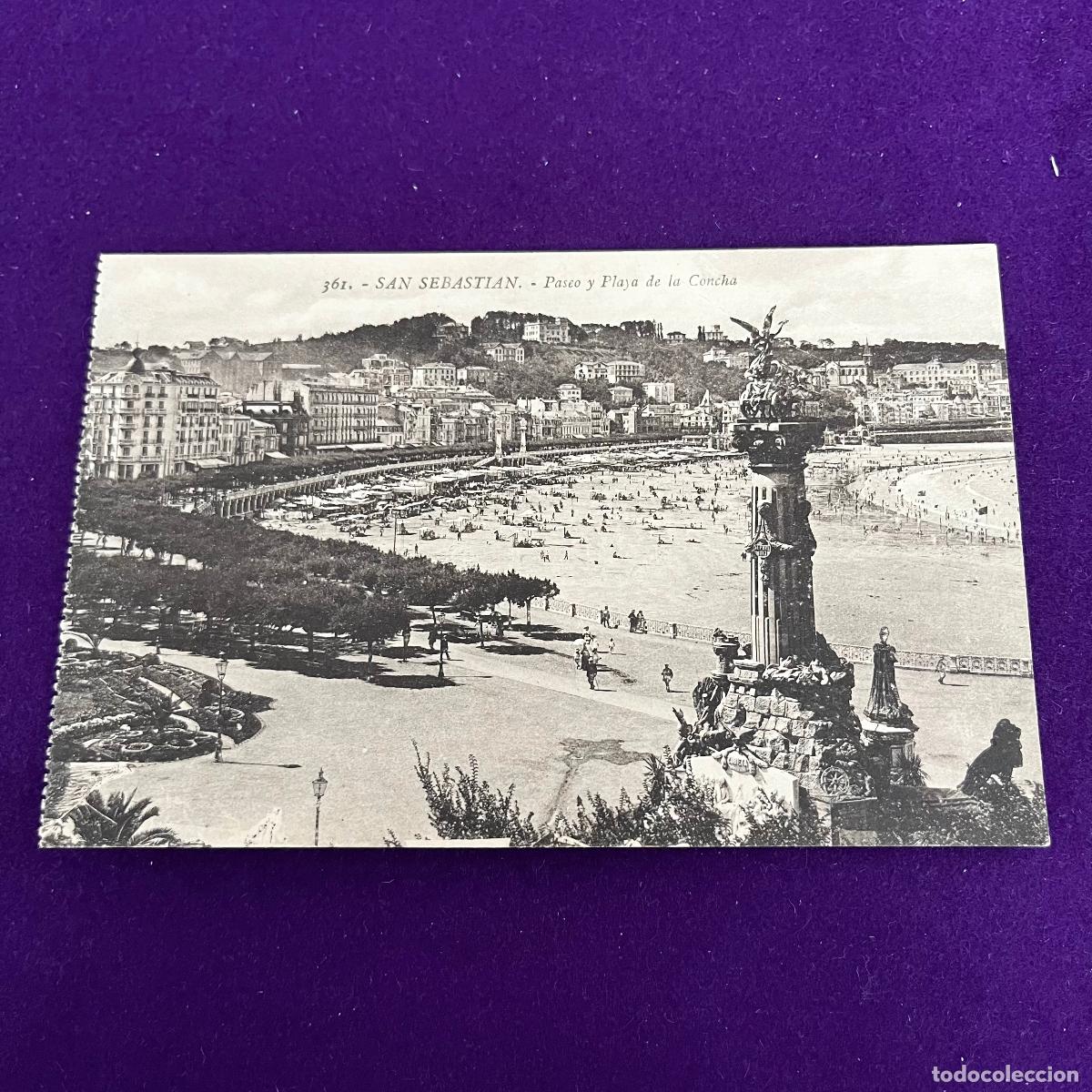 Postales: POSTAL DE SAN SEBASTIAN (GUIPUZCOA). PASEO Y PLAYA DE LA CONCHA.