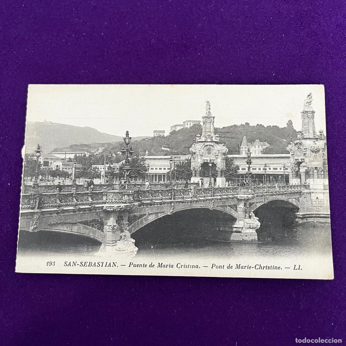 Postales: POSTAL DE SAN SEBASTIAN (GUIPUZCOA). PUENTE DE MARIA CRISTINA.