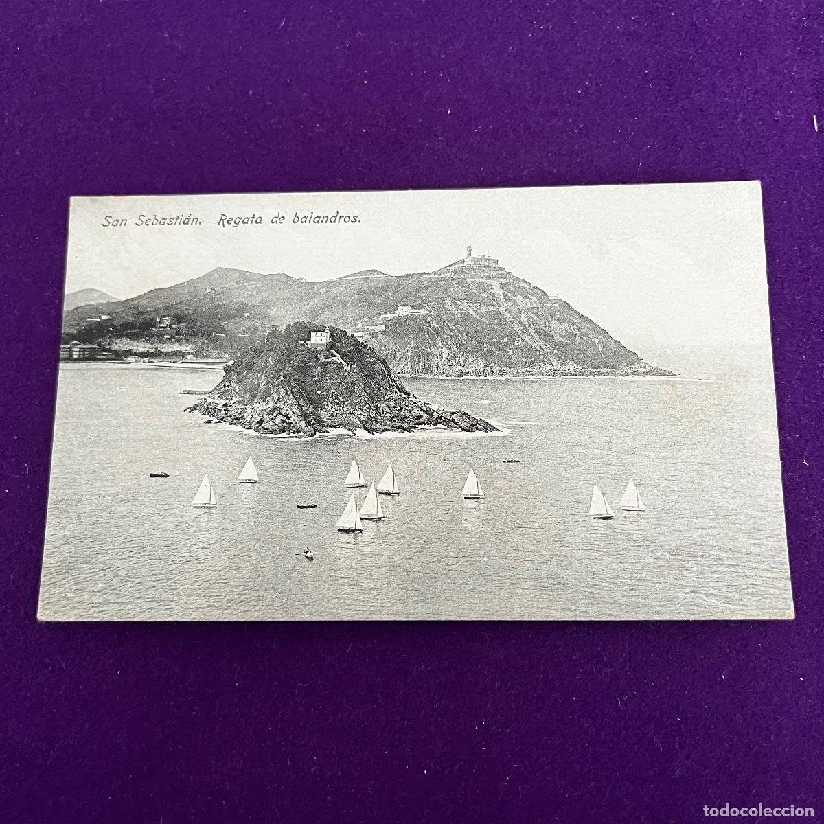 Postales: POSTAL DE SAN SEBASTIAN (GUIPUZCOA). REGATA DE BALANDROS.