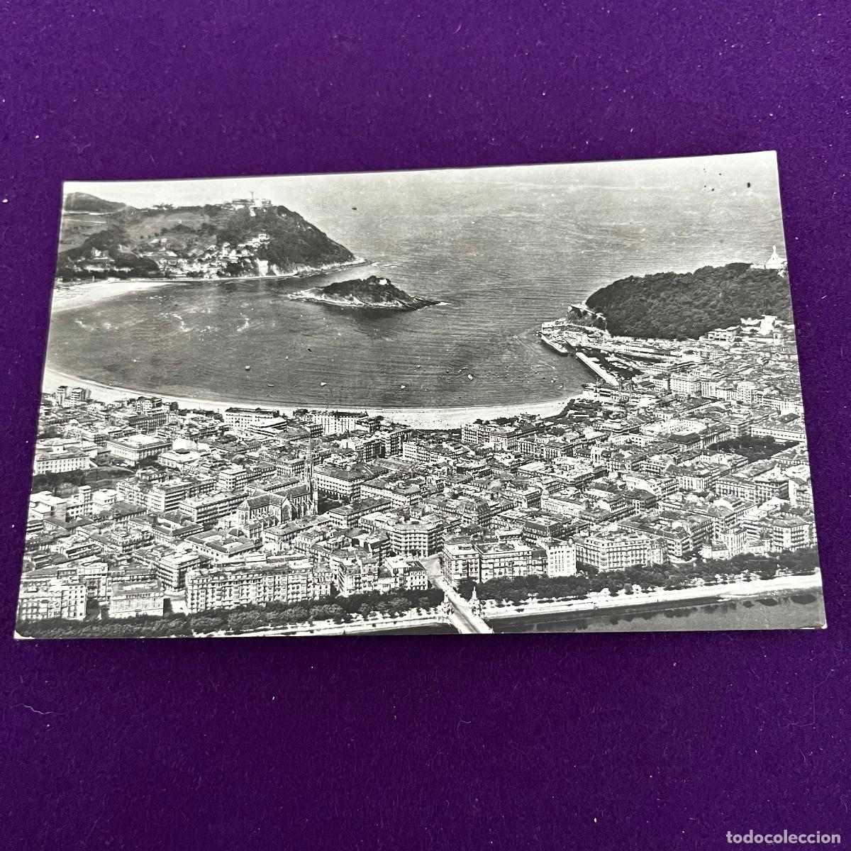Postales: POSTAL DE SAN SEBASTIAN (GUIPUZCOA). VISTA AEREA DE LA BAHIA.