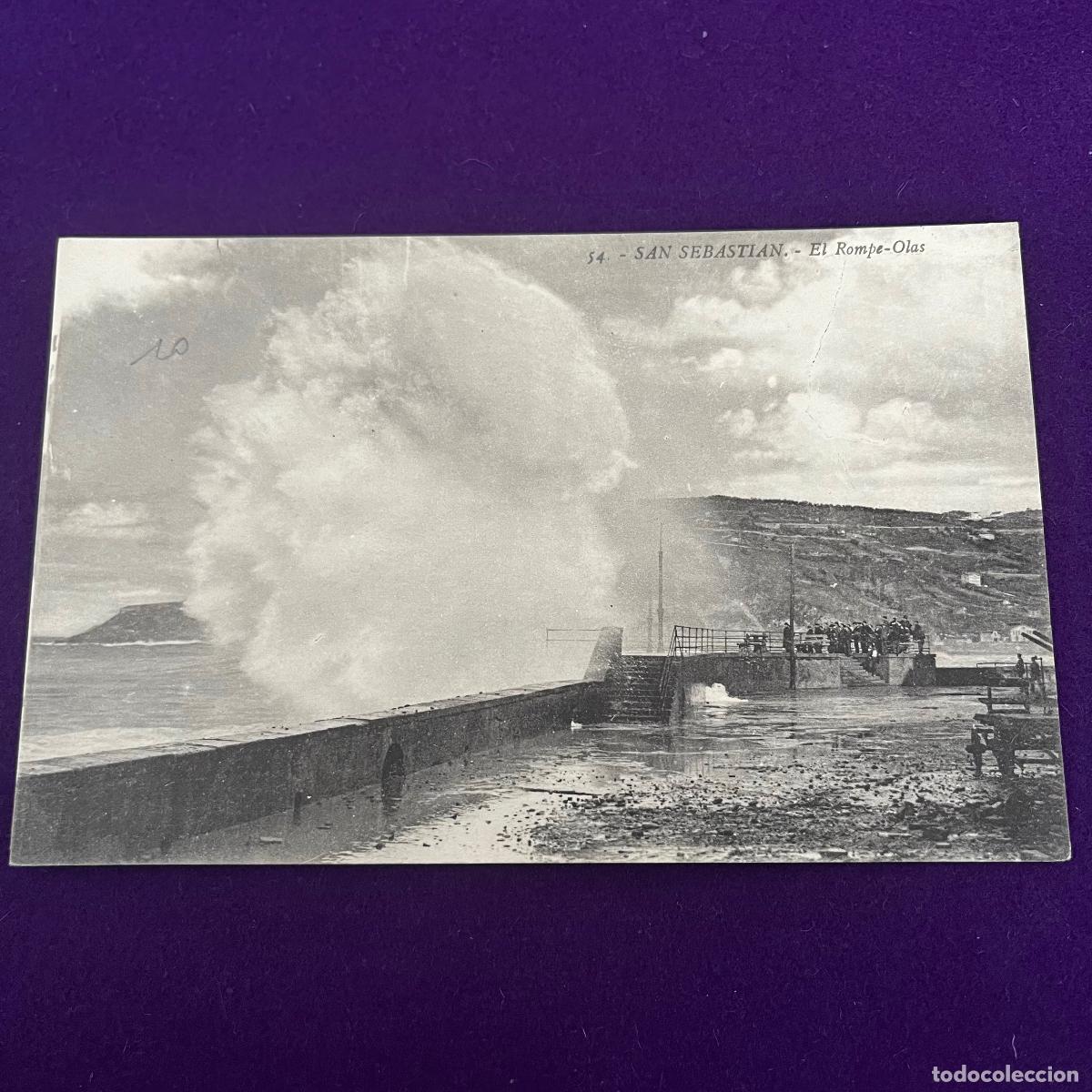Postales: POSTAL DE SAN SEBASTIAN (GUIPUZCOA). EL ROMPE OLAS.