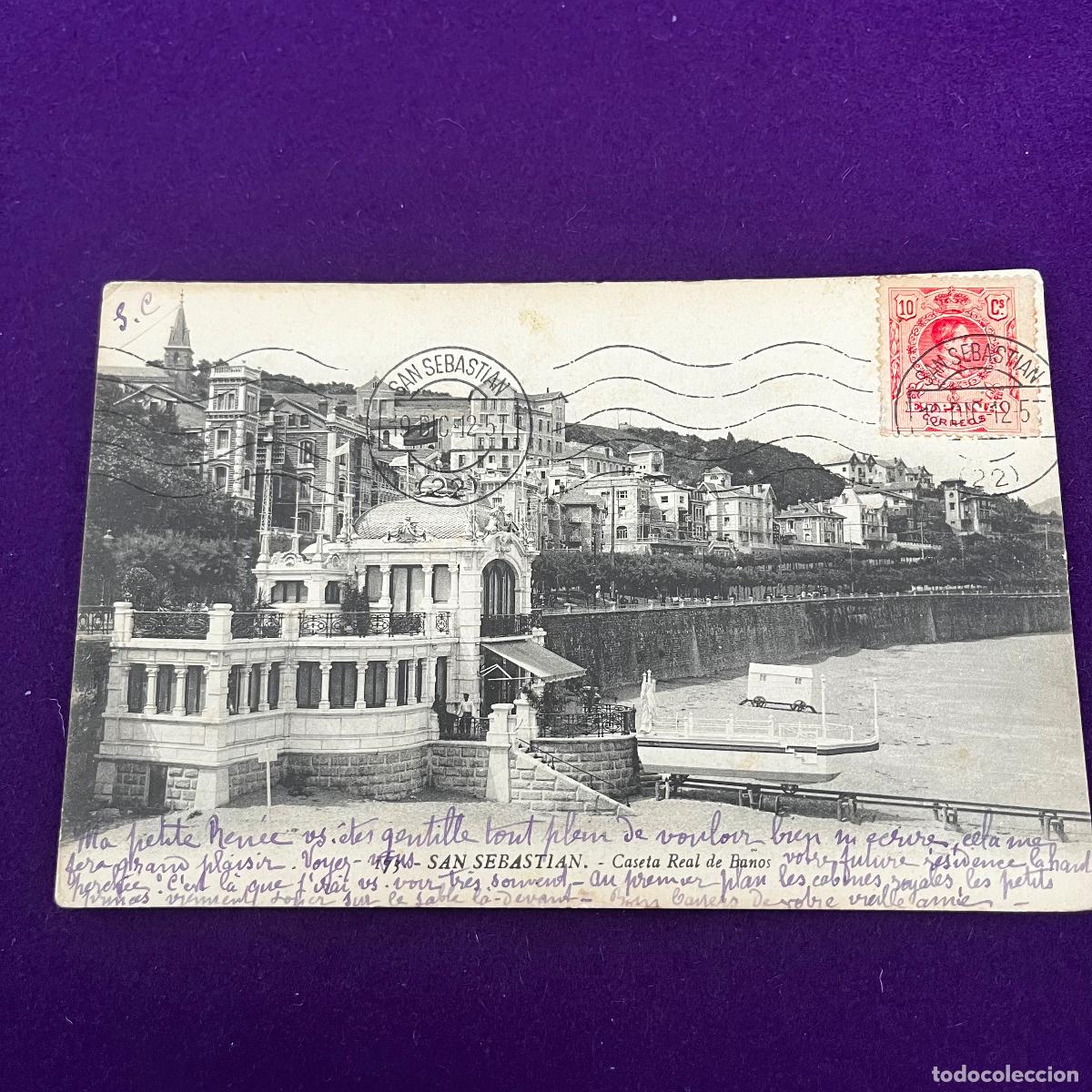 Postales: POSTAL DE SAN SEBASTIAN (GUIPUZCOA). CASETA REAL DE BA&Ntilde;OS.
