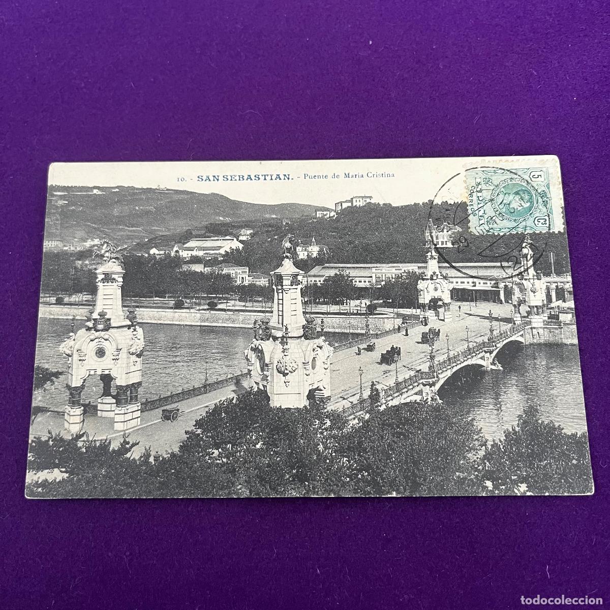 Postales: POSTAL DE SAN SEBASTIAN (GUIPUZCOA). PUENTE DE MARIA CRISTINA.