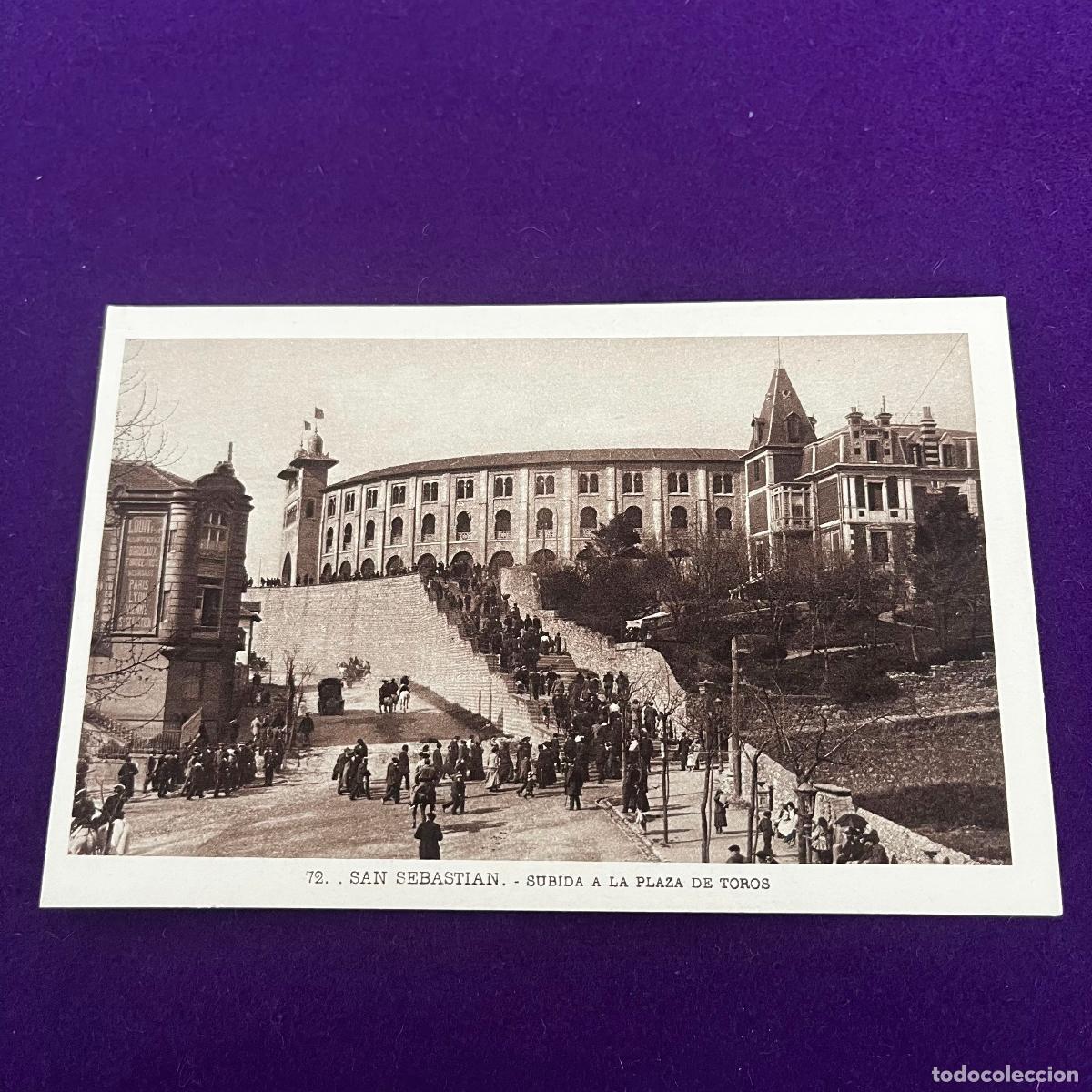 Postales: POSTAL DE SAN SEBASTIAN (GUIPUZCOA). SUBIDA A LA PLAZA DE TOROS.