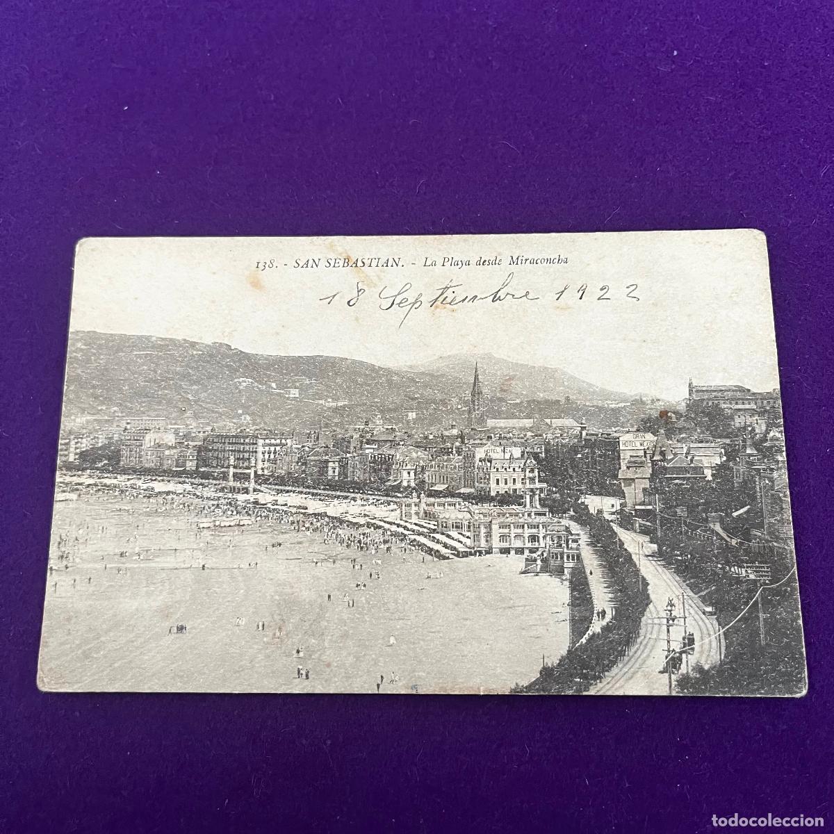 Postales: POSTAL DE SAN SEBASTIAN (GUIPUZCOA). LA PLAYA DESDE MIRACONCHA.
