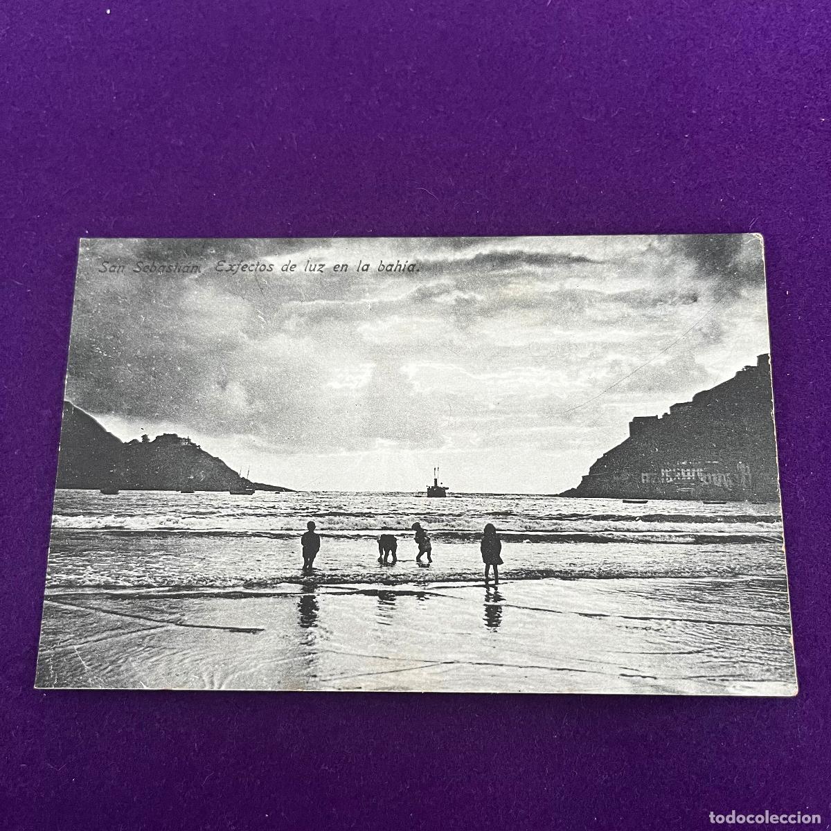 Postales: POSTAL DE SAN SEBASTIAN (GUIPUZCOA). EXFECTOS DE LUZ EN LA BAHIA.
