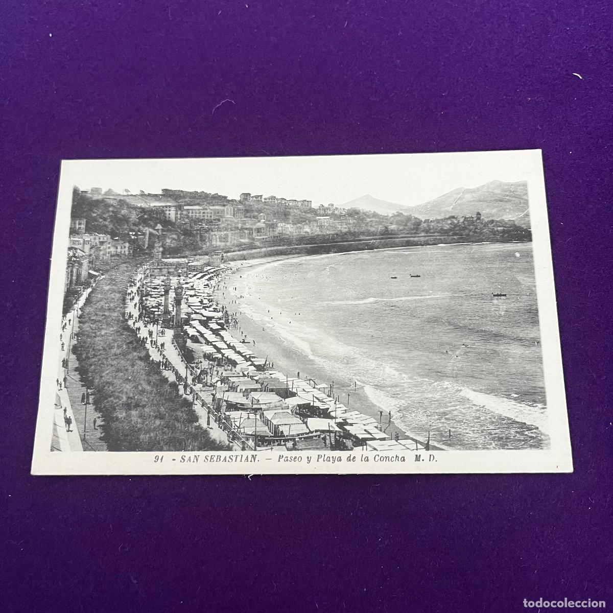Postales: POSTAL DE SAN SEBASTIAN (GUIPUZCOA). PASEO Y PLAYA DE LA CONCHA.