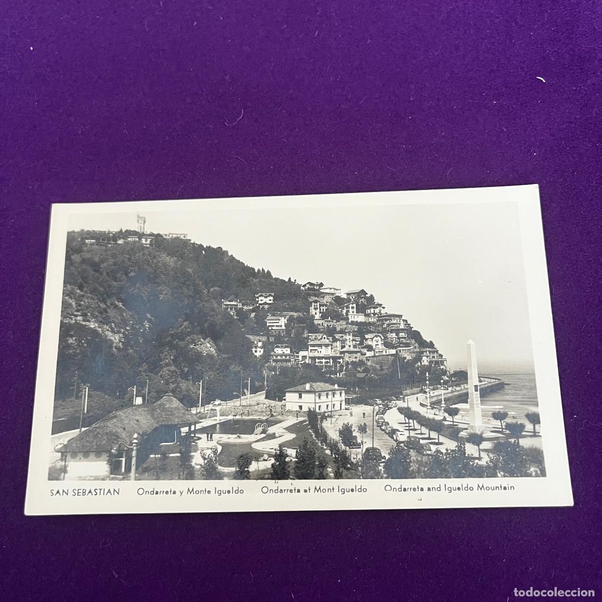 Postales: POSTAL DE SAN SEBASTIAN (GUIPUZCOA). ONDARRETA Y MONTE IGUELDO.