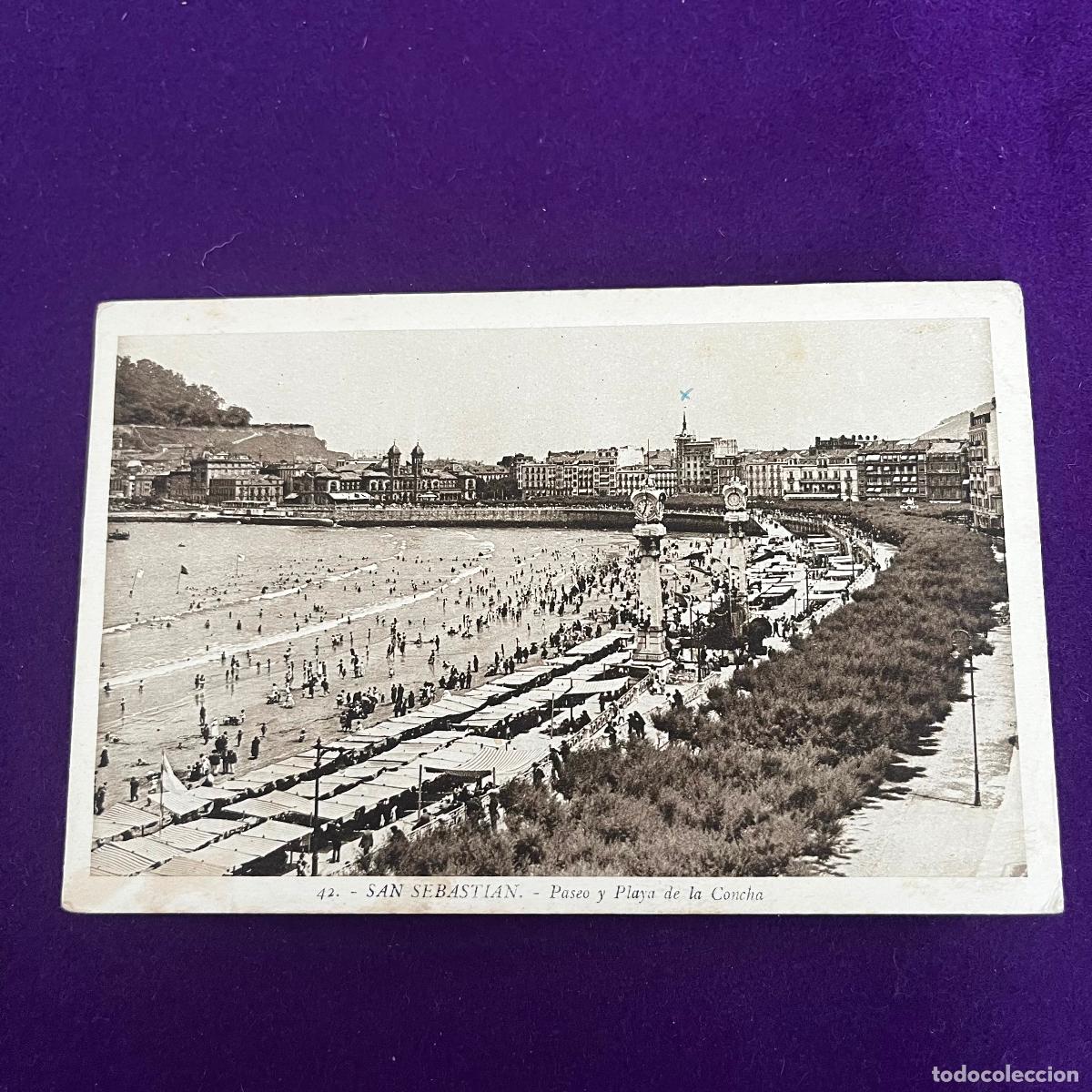Postales: POSTAL DE SAN SEBASTIAN (GUIPUZCOA). PASEO Y PLAYA DE LA CONCHA.