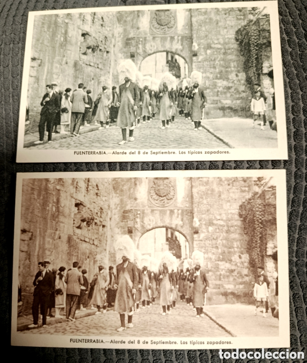 Postales: 2 Postales antiguas de Fuenterrabia,Alarde.