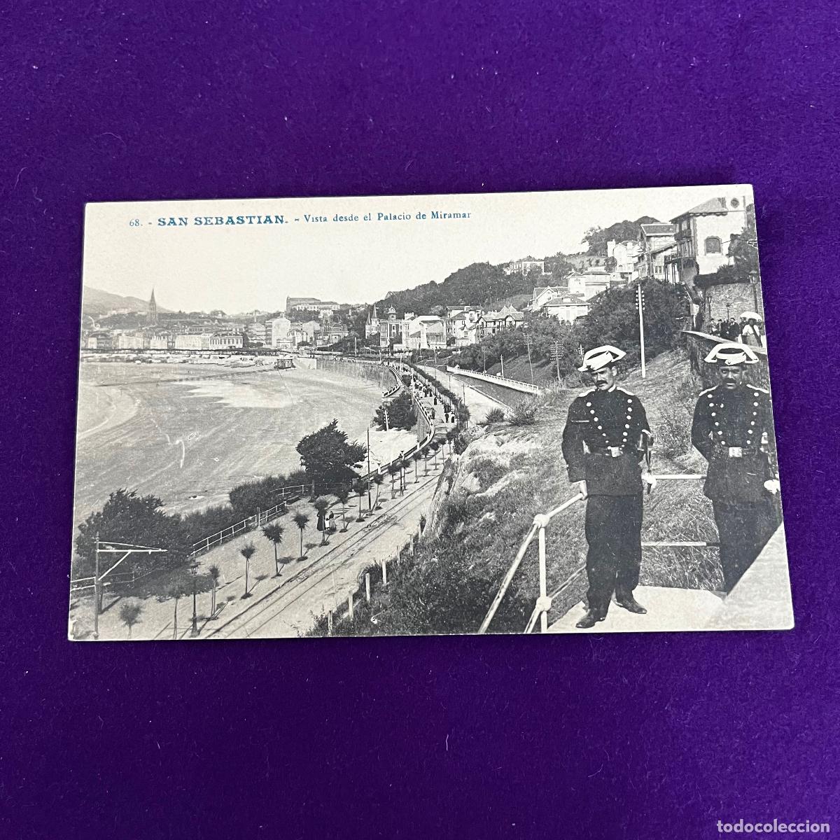 Postales: POSTAL DE SAN SEBASTIAN (GUIPUZCOA). VISTA DESDE EL PALACIO DE MIRAMAR.